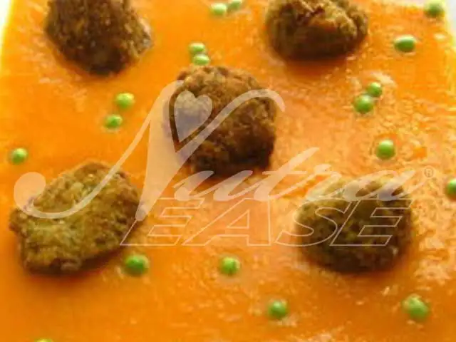 Albóndigas de champiñones y crema de calabaza