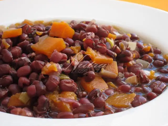 Azukis con calabaza