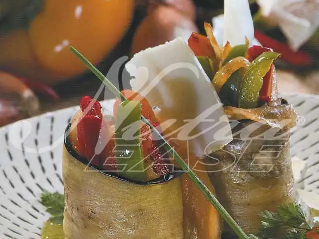 Canelones de Berenjena y Salmón, Verduras…